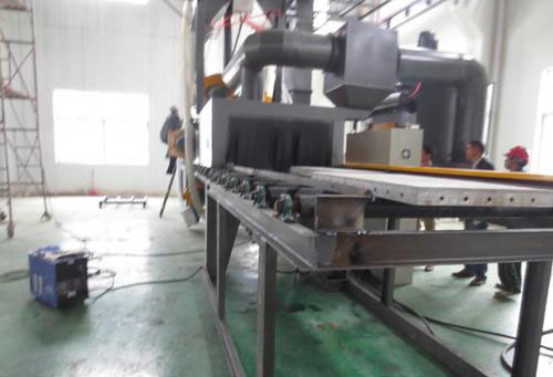 鋁膜板拋丸機，鋁膜板清理機翻新舊，去除水泥浮漿