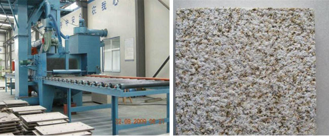 大理石拋毛機，大理石噴砂拋丸機